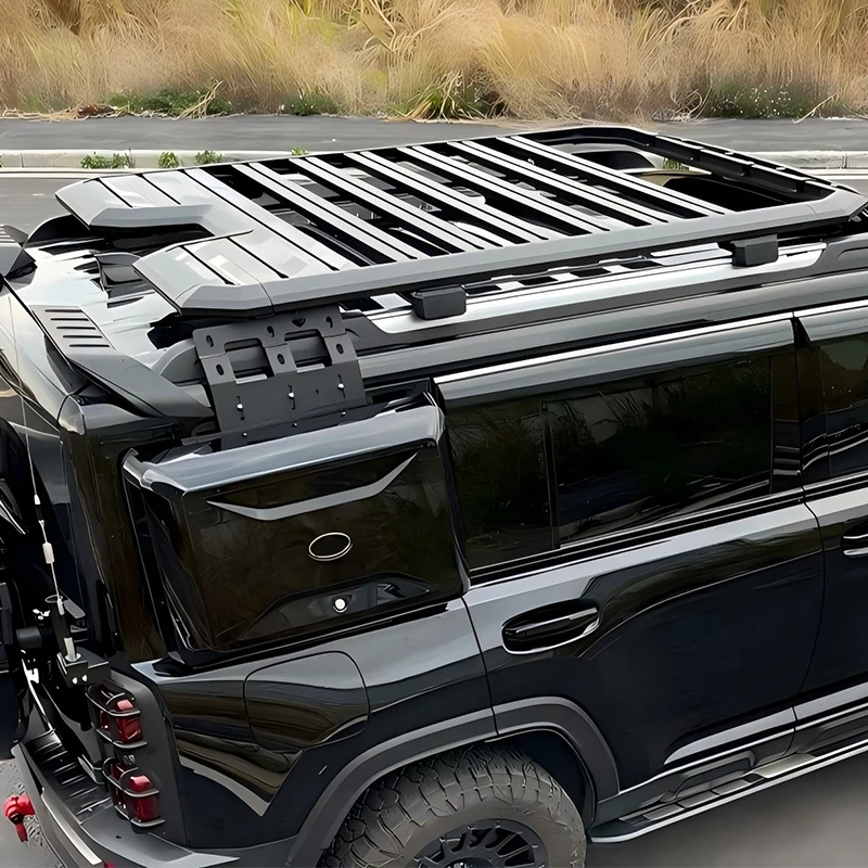 Aluminum Alloy Car Roof Cargo Luggage Rack Baskets Side Ladder Side Box for Jeep Compass 2017-2020