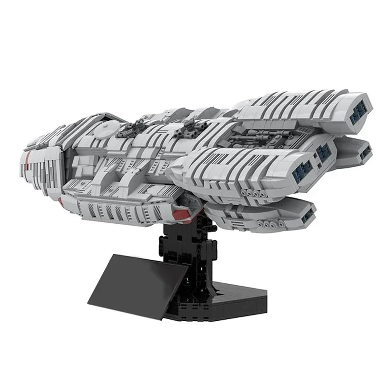 BuildMOC Battlestars Galactica wielka stara dama statek kosmiczny Babylon 5. pancerniki wiadro transport statek zestaw klocków budowlanych