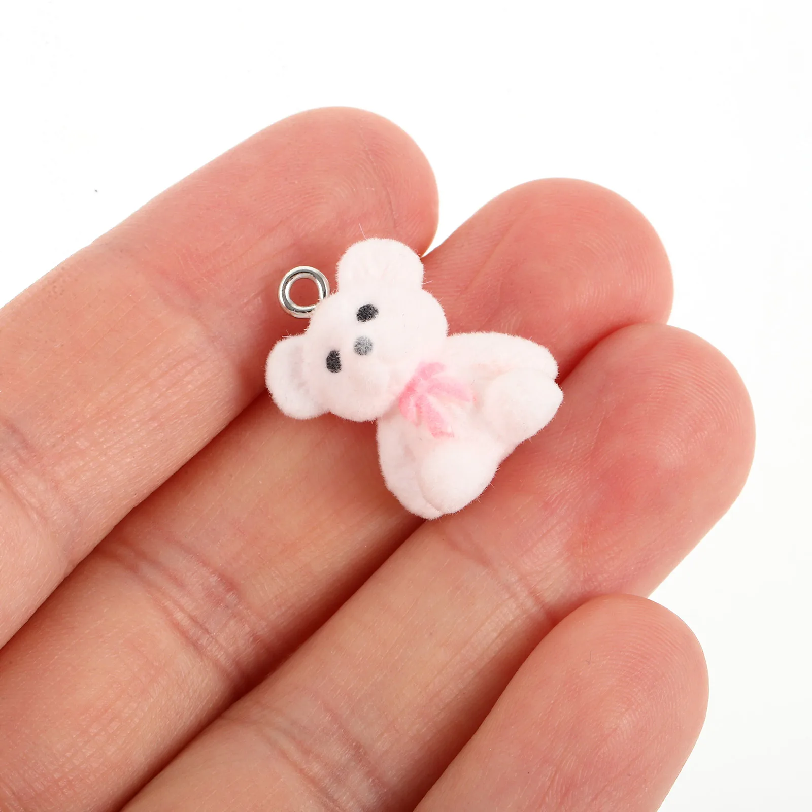 

5pcs Bear Pendant Charms Animal Shaped Jewelry Making Supplies For Earrings Necklaces Bracelets Diy Crafts Resin Plastic