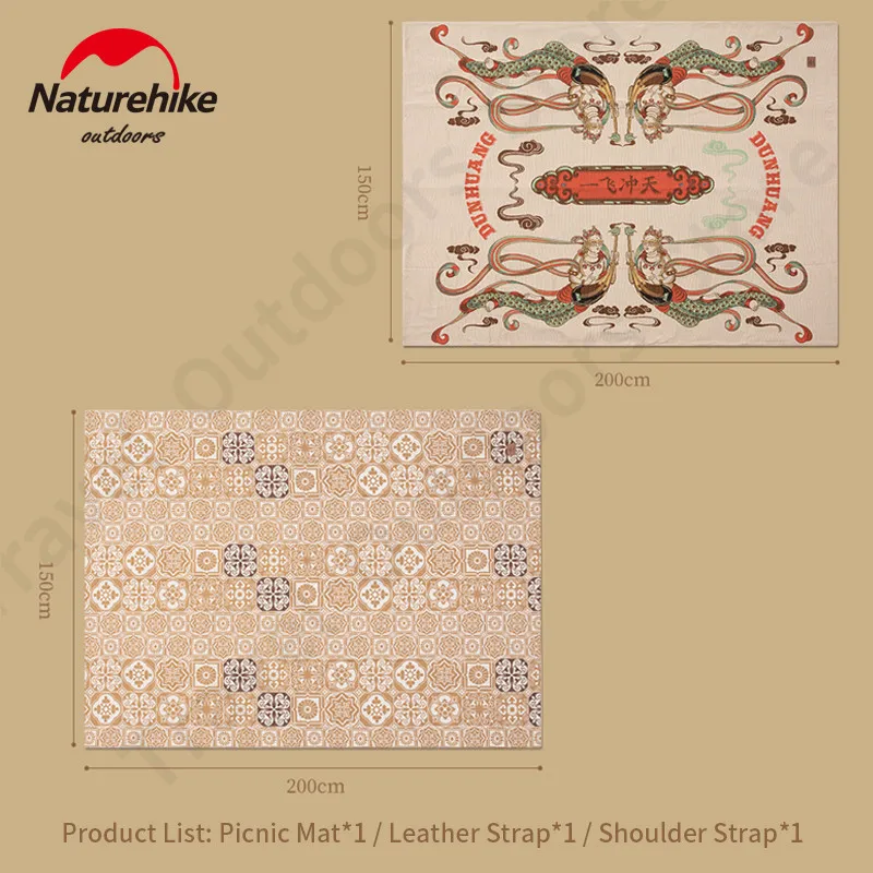 

Naturehike Square Dunhuang 200x150 см коврик для кемпинга уличный легкий 1,8 кг утолщенный водонепроницаемый портативный пляжный походный коврик для пикника