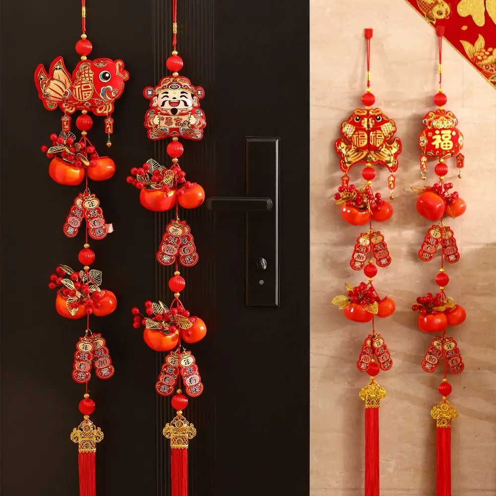 Chinese Style New Years Decoration Red Persimmon Spring Festival Door Decoration Traditional Good Luck