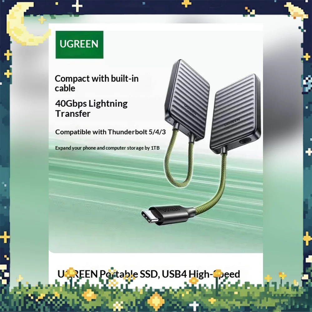 UGREEN 65888 D710 USB4 Portable SSD 1TB External Solid State Drive High Speed Storage for Laptop Desktop Phone