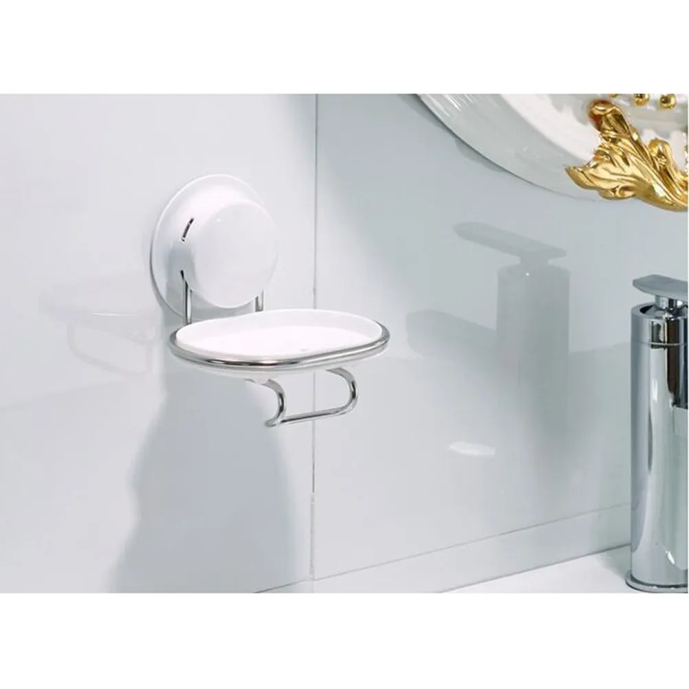 

Настенный держатель для мыла с присоской, пластиковый, из нержавеющей стали, белый, минималистичный, для ванной и кухни, подвесная мыльница