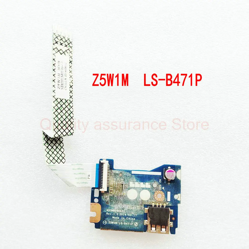 Z5W1M LS-B471P For Acer Aspire ES1-511 ES1-521 E15 ES1-522 ES1-520 laptop Power Laptop USB Jack Power Button Board 455MNVBOL01