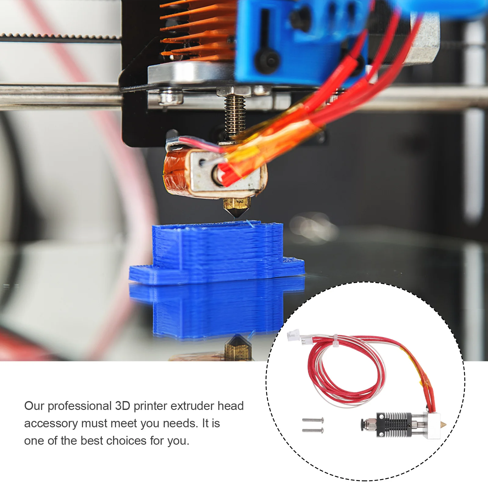 

1 комплект, комплект головки экструдера с горячим концом для 3D-принтера, стабильная производительность, простая установка, прочный аксессуар для 3D-принтера, детали инструментов