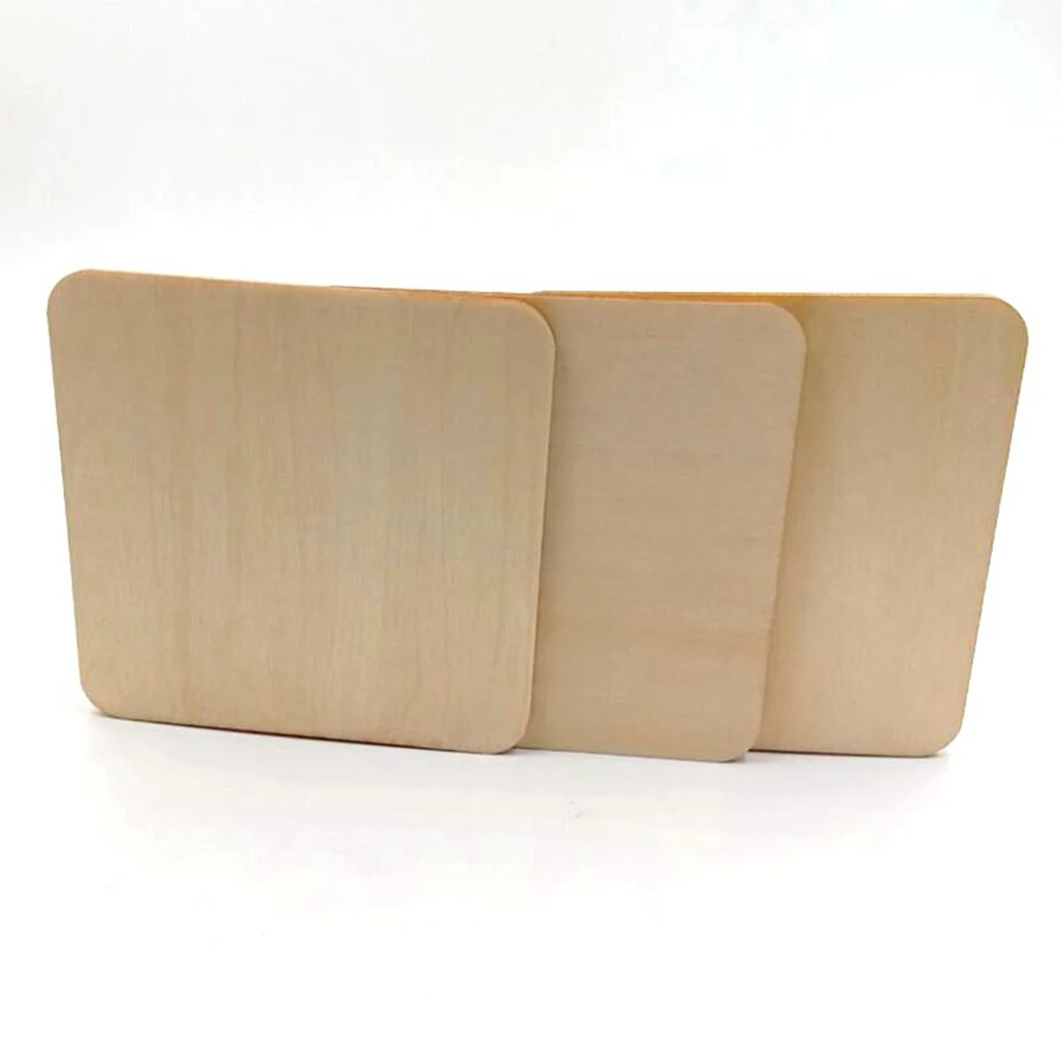 

24 Pcs Wooden Coasters Moisture Resistant Simple Square Cup Mats Easy to Bowl