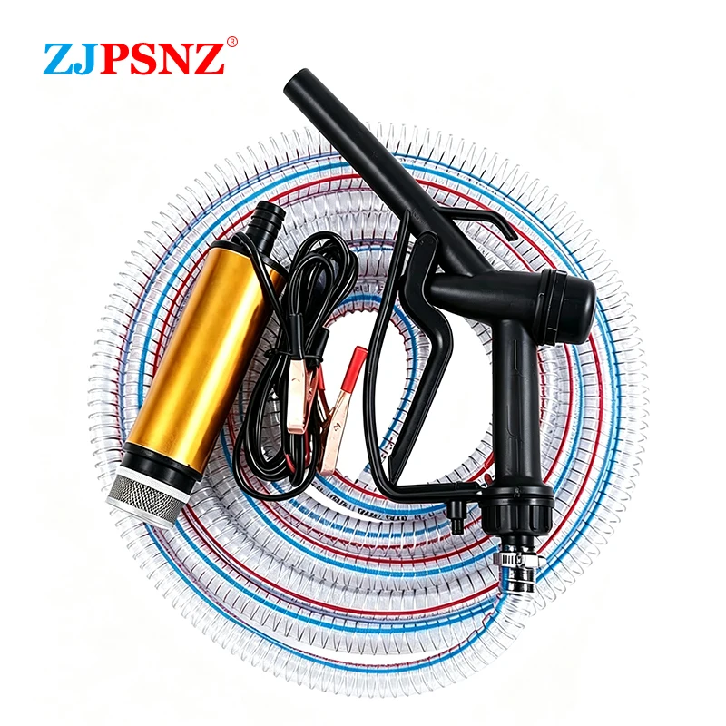 Portable Submersible Electric Pump DC Fuel Transfer Pump Water Diesel Sewage Oil Suction Pump Outdoor Vehicle Boat Transfer Tool