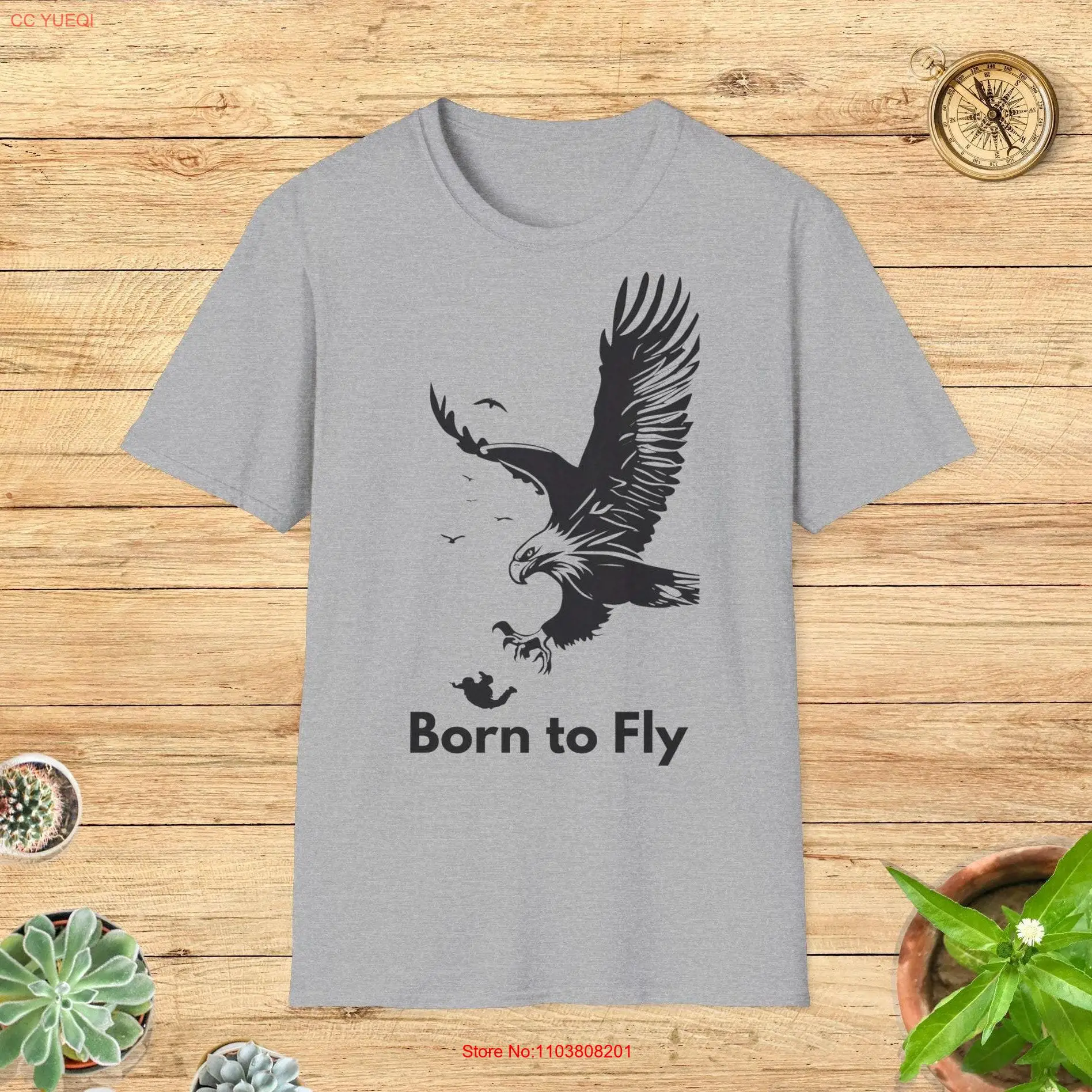 Футболка Born to Fly для прыжков с парашютом, забавная футболка Eagle Thrill Seekers Adrenaline Junkie для спорта на открытом воздухе и приключения с парашютом