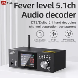 PX UD951C 5.1 Channel Audio Decoder DSD USB U Disk Lossless Music Playback Bluetooth 5.0 Fiber Coaxial Audio Decoding 6CH Output
