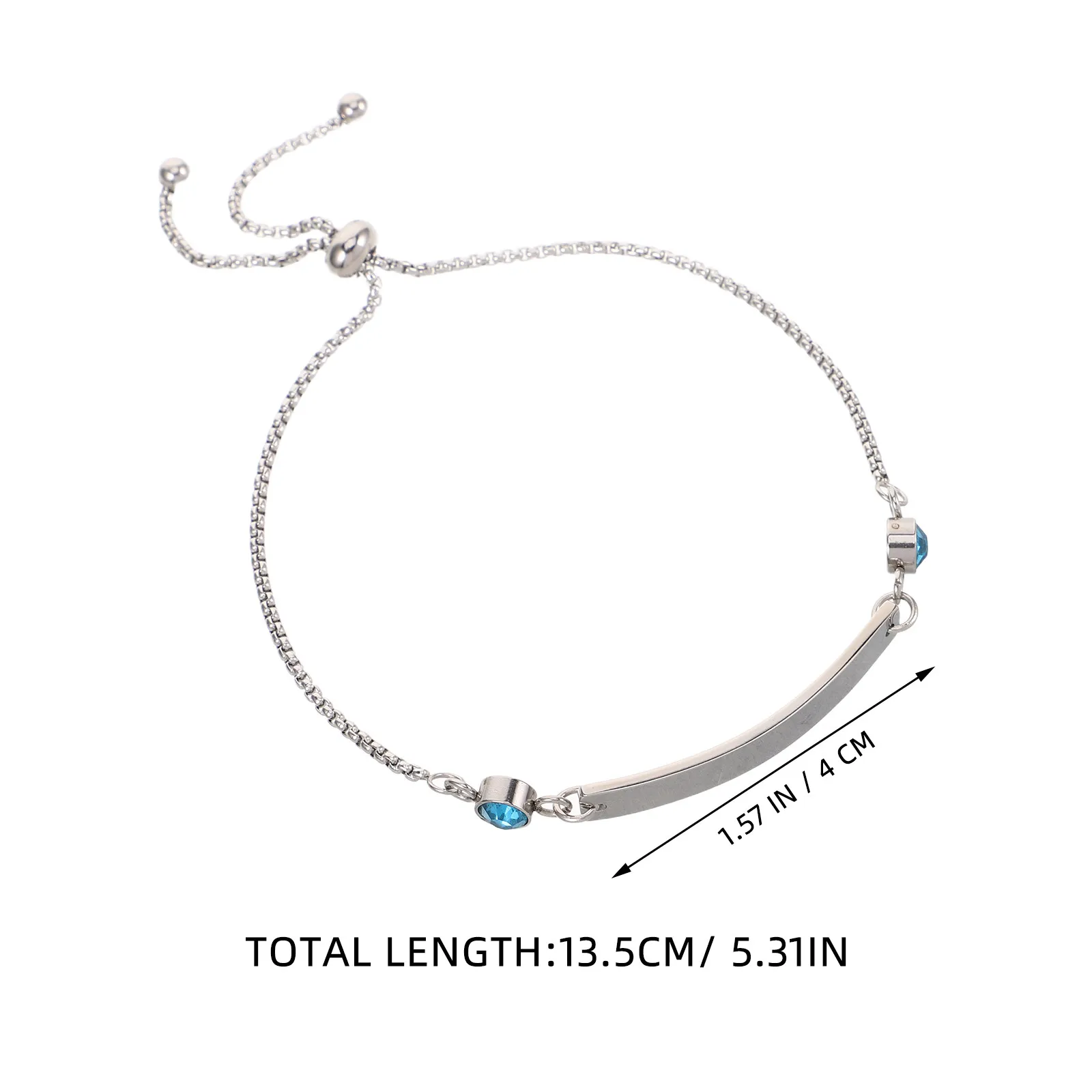 2Pcs Stainless Steel Couple Bracelets Adjustable Fit Engraving Ready Rhinestone Charm Matching Wrist Bangles for Relationships