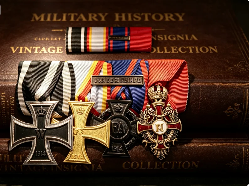WW1 German Military Medal Set Iron Cross 1914 Reproduction Order Badge Ribbon Bar Collectible Military Insignia Pin Reproduction
