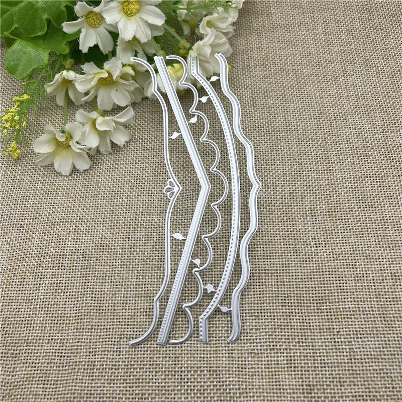 5pcs/Set Edges Lace Border Dies Metal Cutting Dies Stencils For DIY Scrapbooking Decorative Embossing Handcraft Template