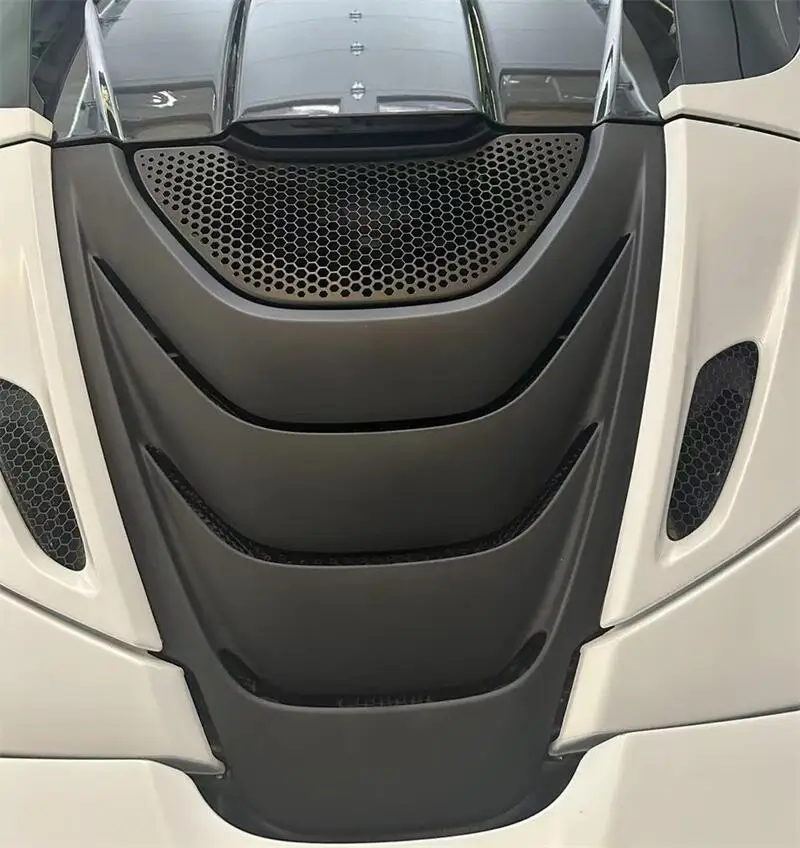 لـ McLaren 720s الأمتعة الخلفية القابلة للتحويل لوحة غطاء المحرك الجديدة من ألياف الكربون الجافة #4