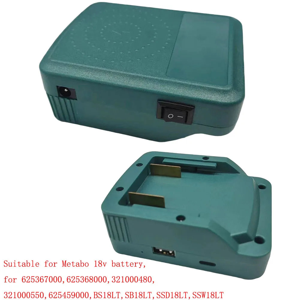 1-Pack Mobile Wireless Charger Adapter For Metabo 18V Li-ion Battery BS18LT, USB-QC 2.0/3.0 Type-C PD 2.0/3.0, 18W-20W