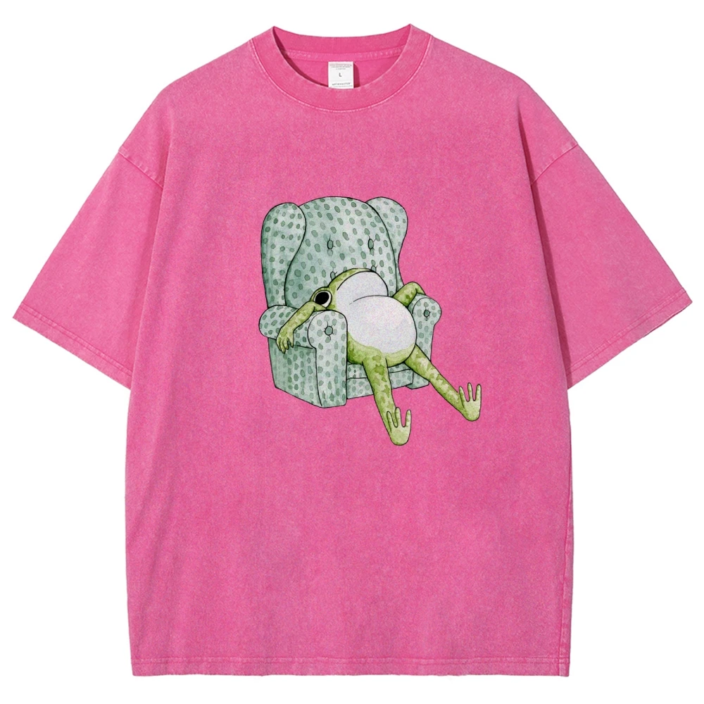 Rest Frog T-Shirt Women's Graphic Clothing Sales Unisex Oversized  y2k Clothes Shirts Women's Streetwear Shirt Vintage 90s Shirt