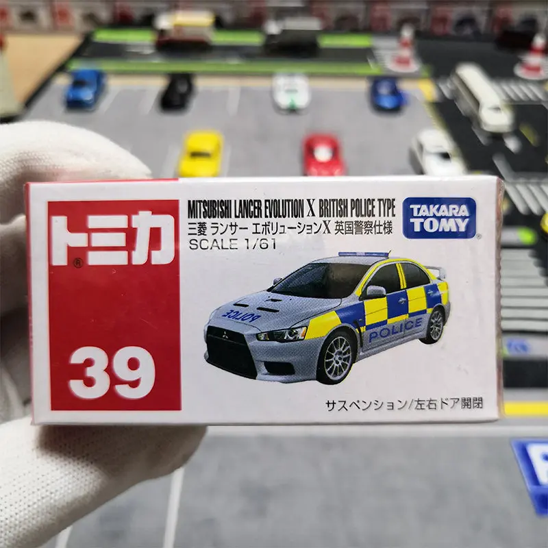 in-stock-original-takara-tomy-tomica-no39-mitsubishi-lancer-evolution-x-british-police-car-1-61-diecast-model-toy-car