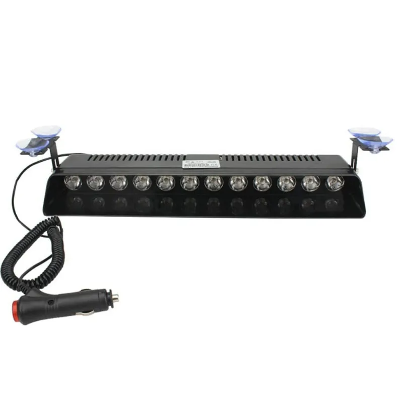 

12V 12W Car Strobe Flashing Lights Lamp 12LED Red/Blue/Amber/Yellow/White Police Led Flasher Emergency Warning Light for Car