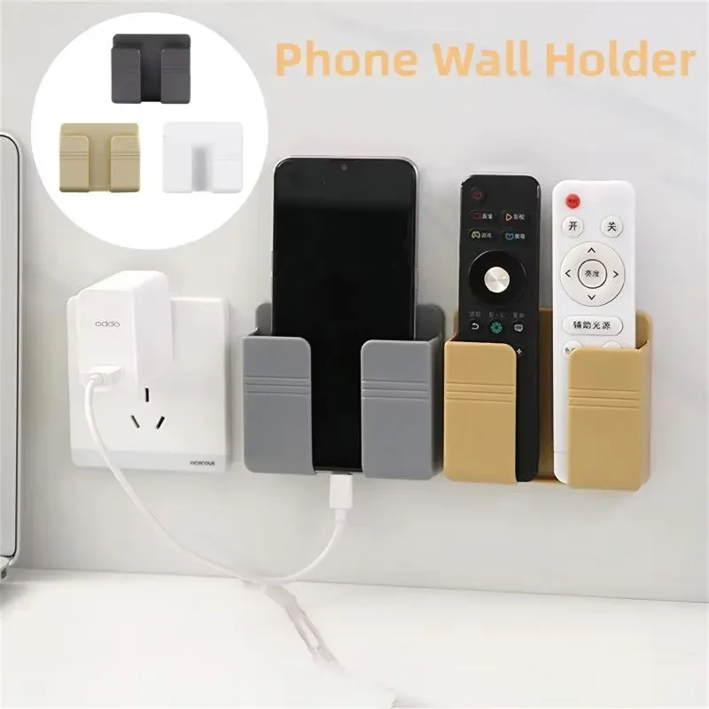 Multifunction Wall Mounted Organizer Storage Box Punch Free For Remote Control Mobile Phone Plugs Cable Charging Holder