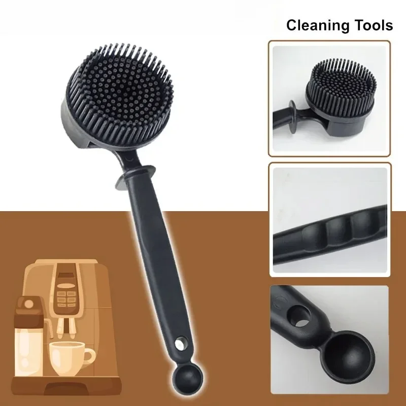 Coffee Machine Cleaning Brush 51mm/58mm Espresso Group Head Cleaning Brush Detachable Silicone Brush Coffee Maker Cleaning Tools