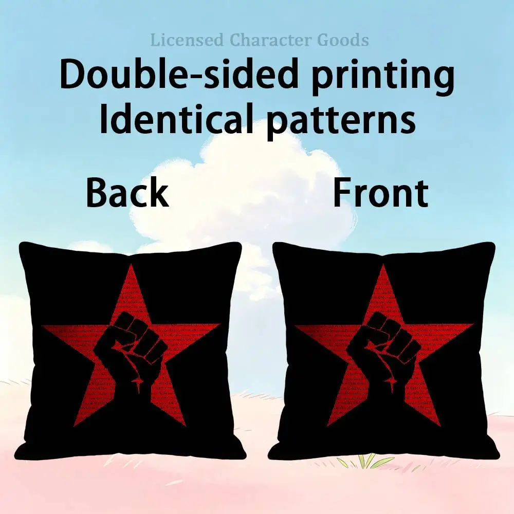 R-Rage A-Against the M-Machine Double Sided Print Soft Throw Pillow Cover Washable RV Camper Interior No Insert