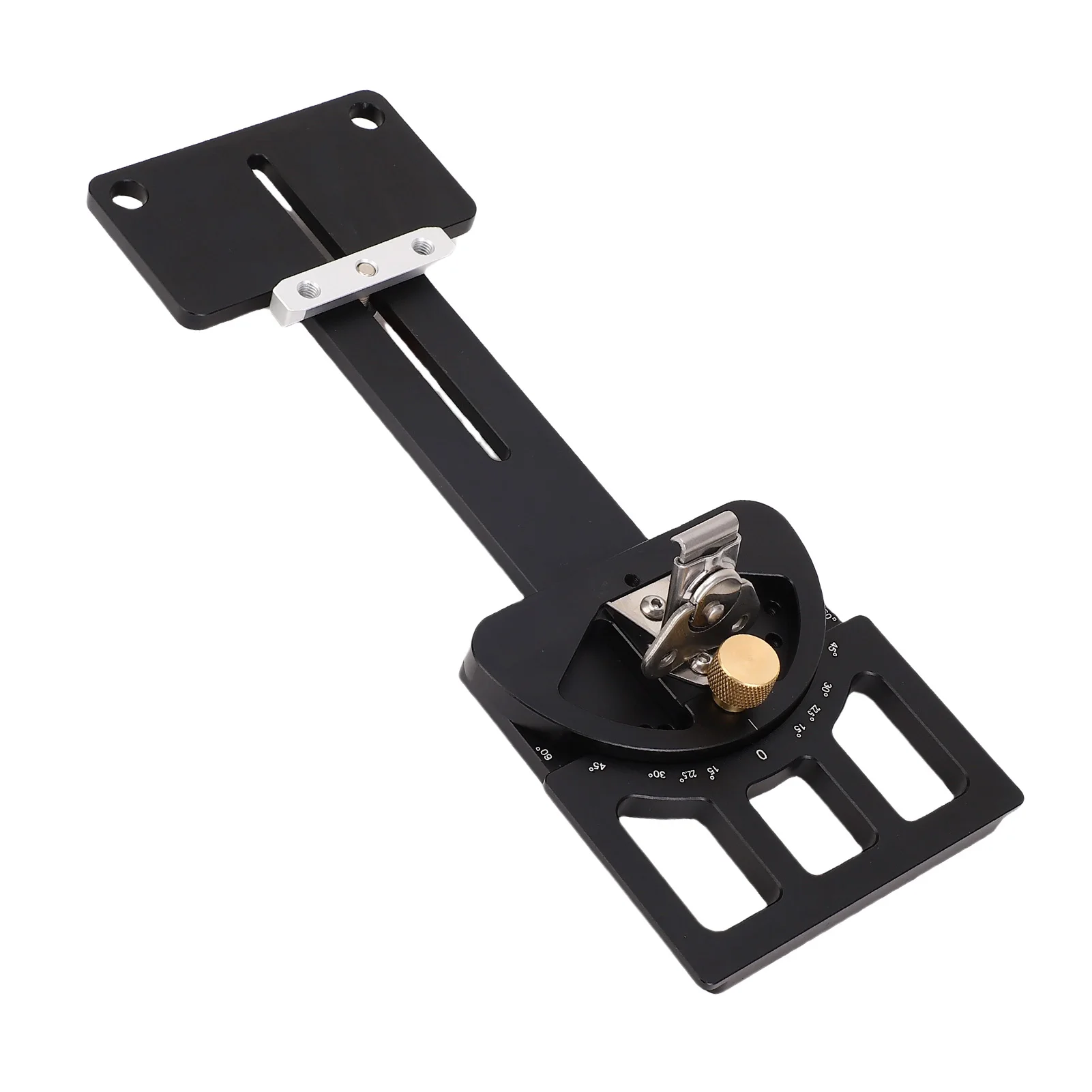 Sega da binario ad angolo regolabile quadrata adatta per guida per sega da binario multi-angolo Triton da -60 a 60 gradi in lega di alluminio