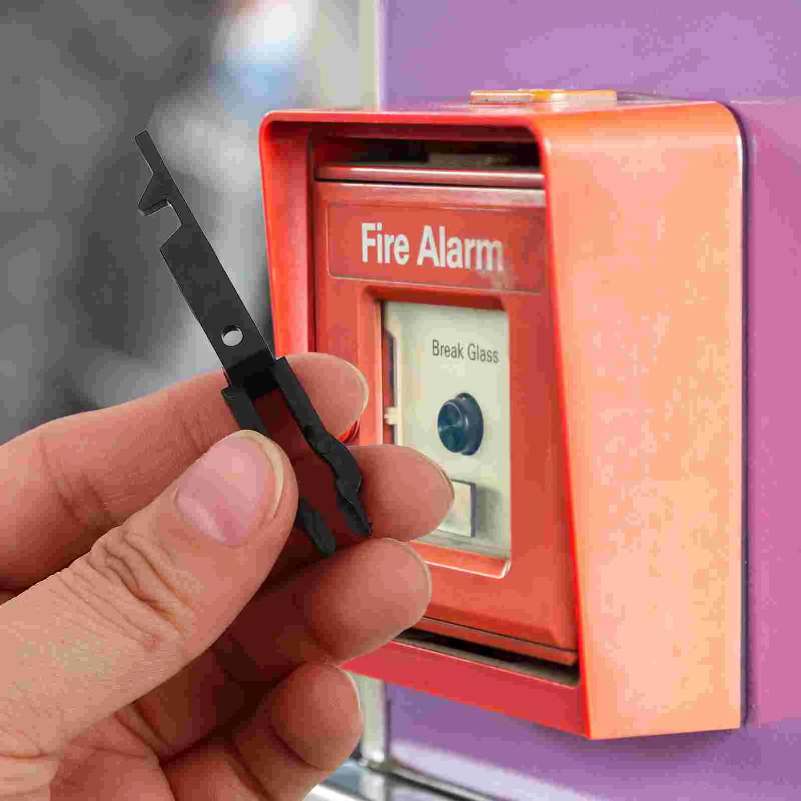 10 Pcs Button Fire Reset Key Switch Plastic Emergency Test Keys for Break Glass
