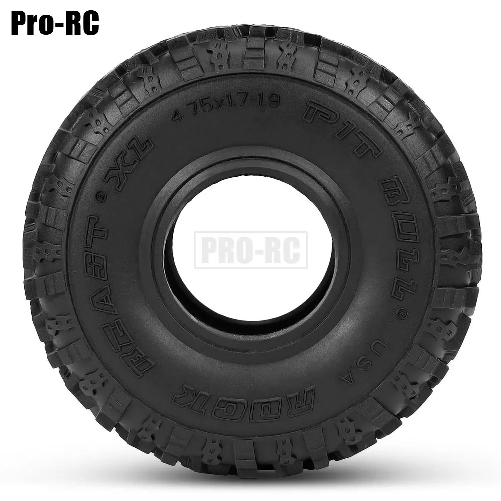 1.9inch 120mm Rubber Tyre Tires 4Pcs For 1/10 Axial SCX10 II III 90046 TF2 Tamiya CC01 D90 Traxxas TRX4 RC Crawler Car Part