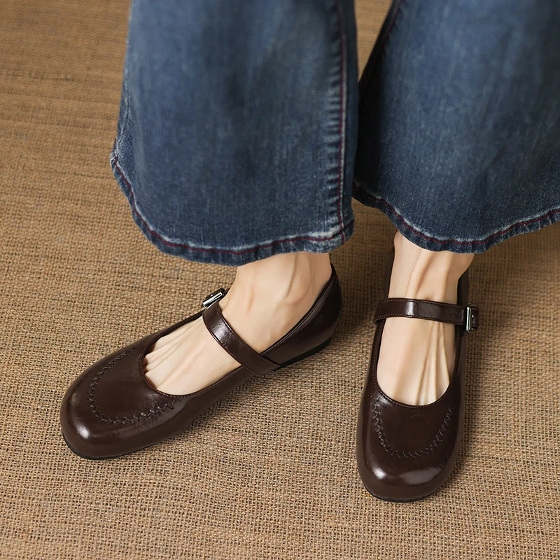2026 New Retro Style Spring Autumn New Round Toe Design Fashionable and Beautiful Party Sandals Size 33-43