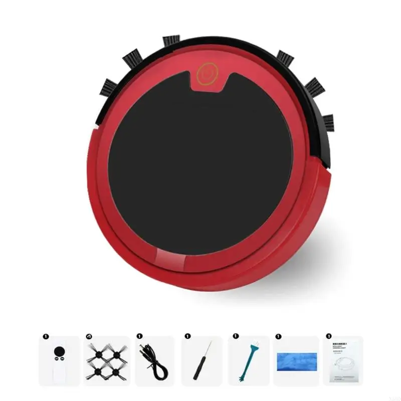 

Mini Mute Robot Vacuum Cleaner 1.57'' 3-in-1 with Remote Control Wet/Dry Use N58D