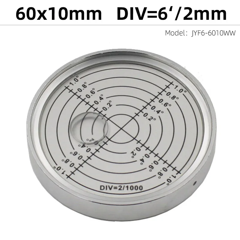 Imagem -06 - Precisão Rodada Bolha Beads Universal Metal Nível Horizontal Nível de Bolha mm 60x 10 mm Alta