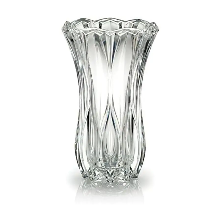 

Celebrations Blossom Crystal Vase, 12Inch Tall, Elegant Cut Glass Design for Floral Arrangements and Decorative Centerpieces
