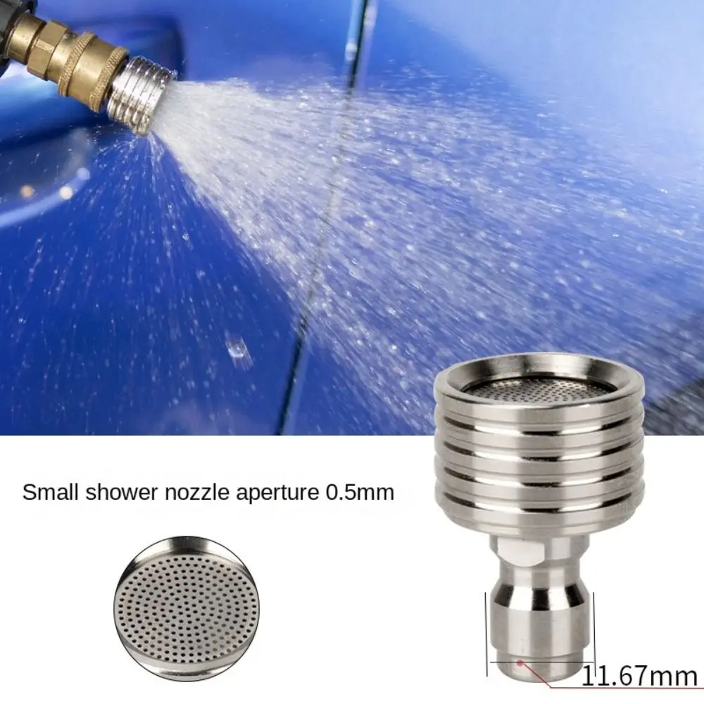 1/4 Quick Connect Car Washing Nozzle High Pressure Stainless Steel Shower Blades Universal Small Universal Connection Nozzle