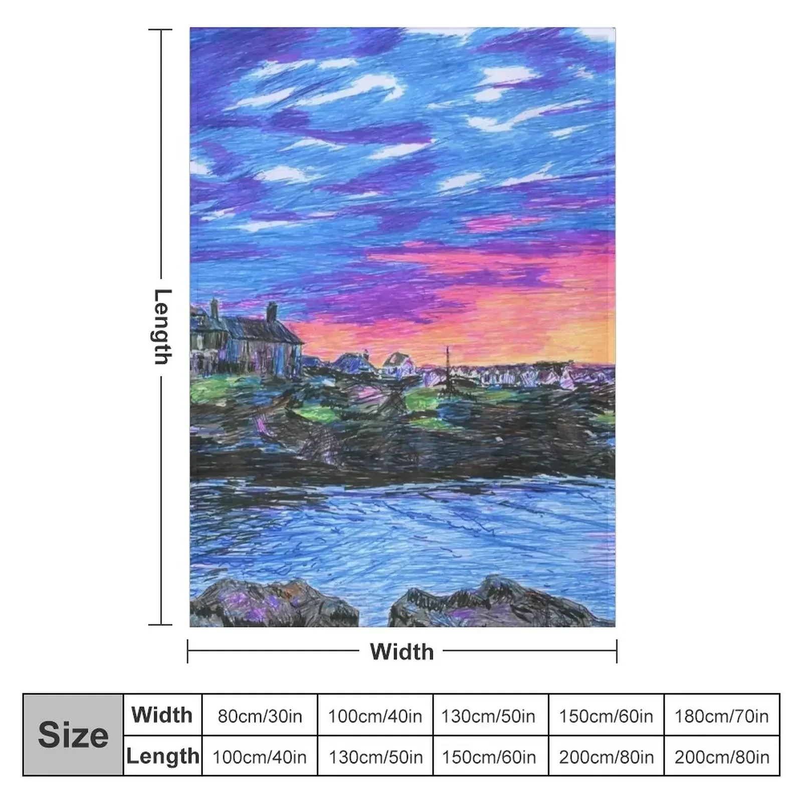 Sunset over Trearddur Bay Throw Blanket Retros Sofa Quilt Comforter Summer Beddings Loose Blankets