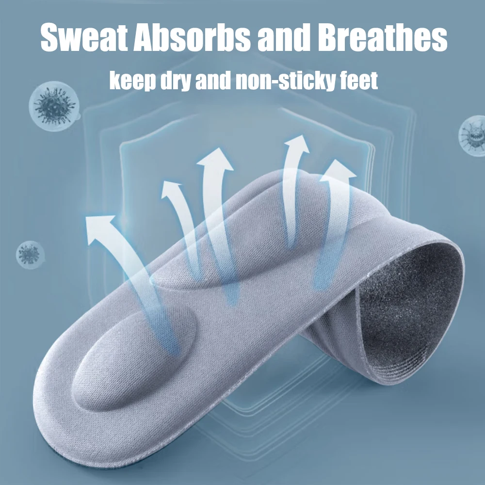 Plantar Fasciitis Arch Support Shoe Inserts for Sneakers Soft Memory Foam Sport Insoles for Shoes Woman Man Foot Massage insole