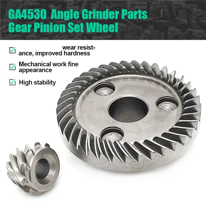 B23B Wheel Gear Pinion Set Replacement For GA4530 GA4030 GA 4530 4030 Angle Grinder Spare Parts Power Tool Accessoires