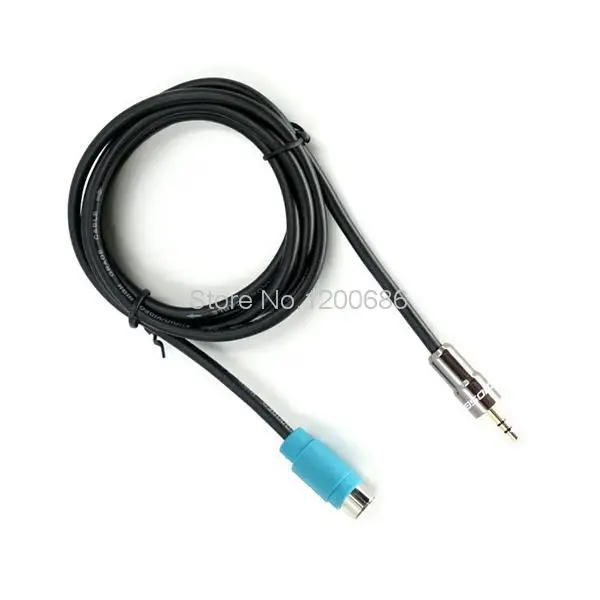 3.5MM AUX to D Shaped Head Adapter Jack Cable For Alpine KCE-236B Cable G97