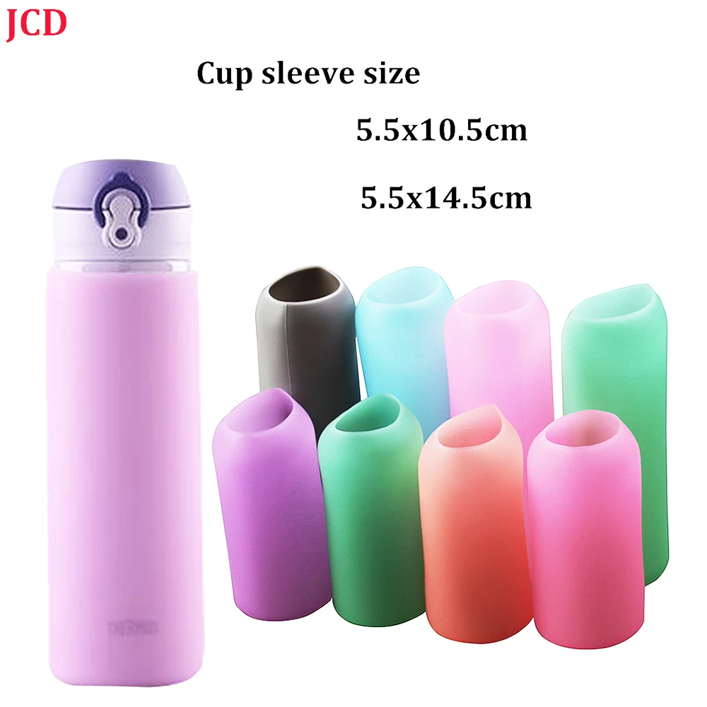 Silicone Protective Cup Cover Straight Cylinder Thermos Cup Non Slip Glass Water Baby Bottle Anti Scalding And Heat Insulation