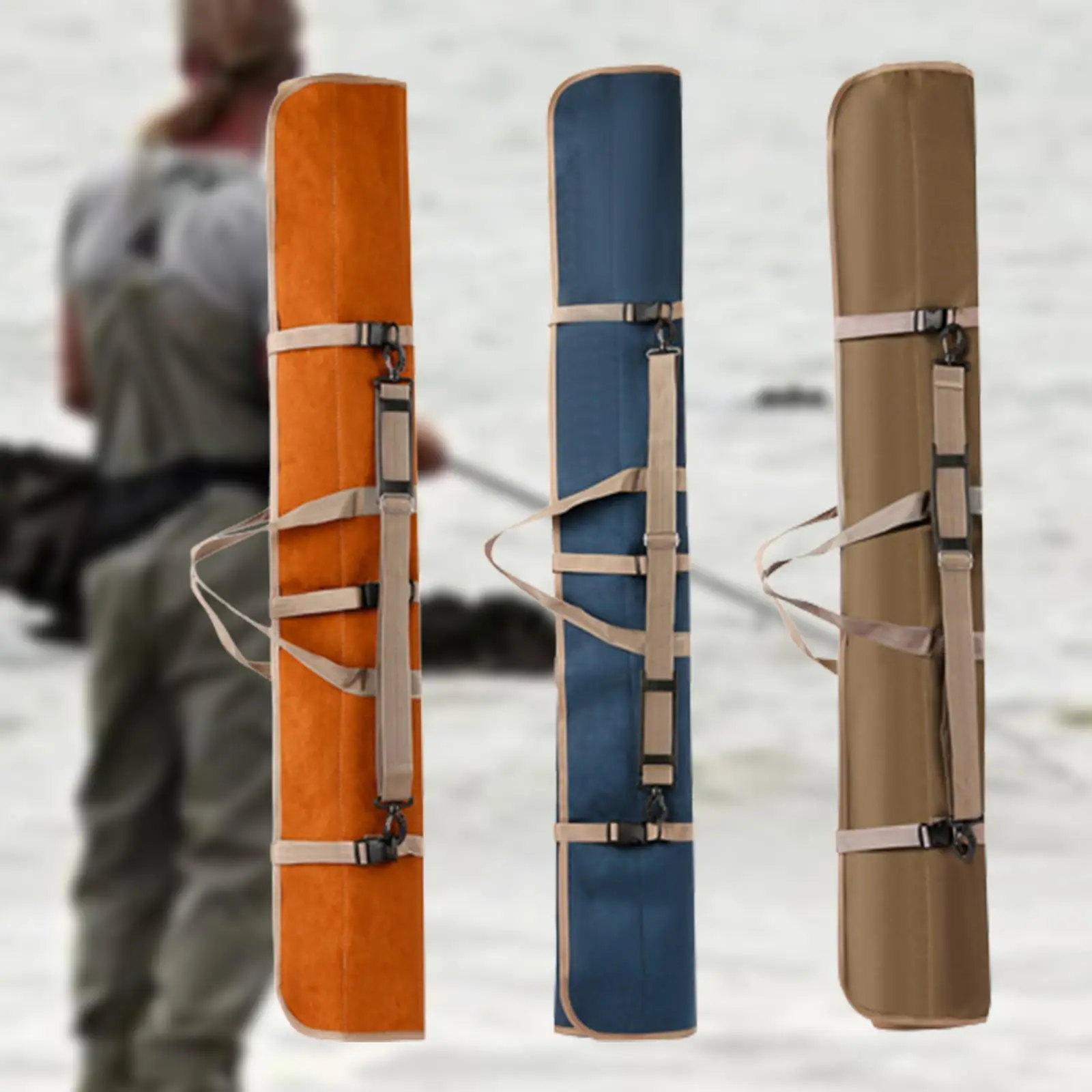 Waterproof Fishing Rod Storage Bag Foldable Travel Organizer Rod Protection Case for Fishing Gear and Outdoor Use