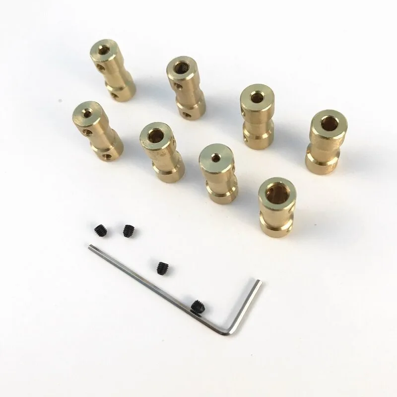 Brass Small Coupling Connecting Rod Reducer Transmission Parts Motor Motor Model Shaft Extension Connector Metal