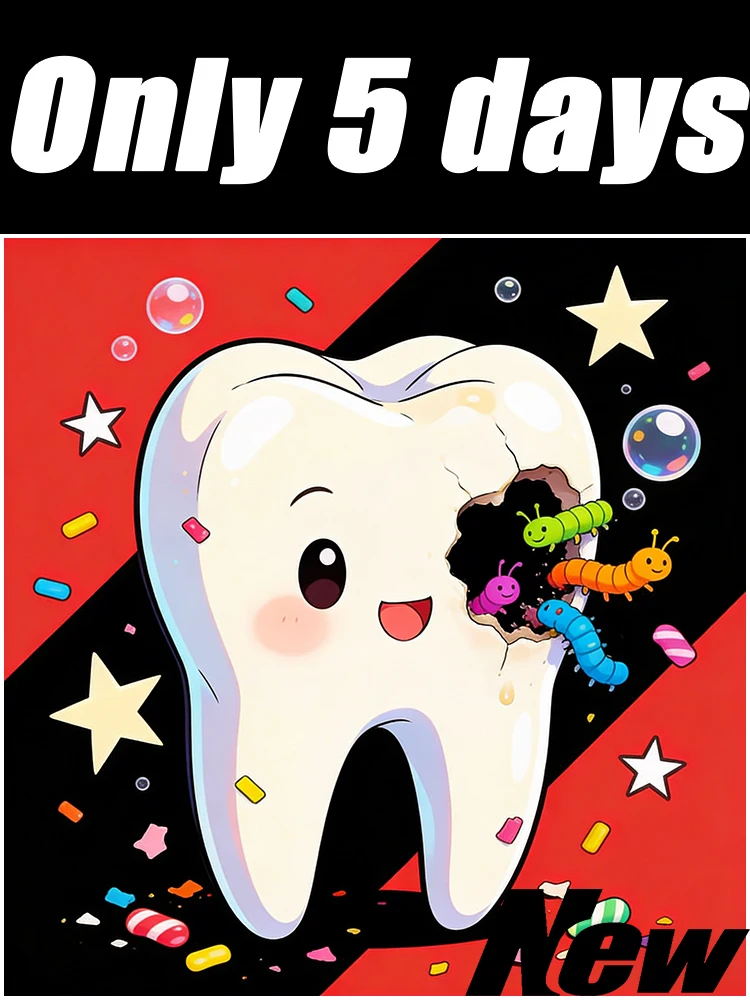 

Decayed teeth with black holes will gradually improve with regular brushing.