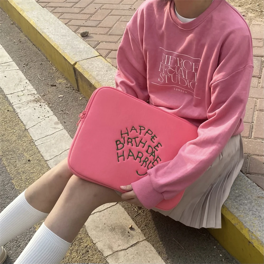 Cute Laptop Slevee 13 14 15 16 Inch Notebook Sleeve Bag for Macbook air pro,HP ,DELL Girl Tablet Case Portable Cover Bag