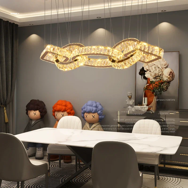 

Modern Originality Luxury Crystal Chandelier Kitchen Island Dining Tables Living Room Pendant Lamp Interior Lighting Fixture