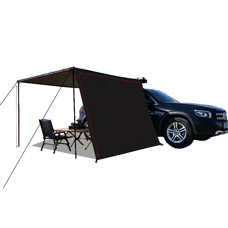 Outdoor vinyl car side tent, canopy tent, side tent, self-driving tour awning, camping room, car rain and sun protection camping