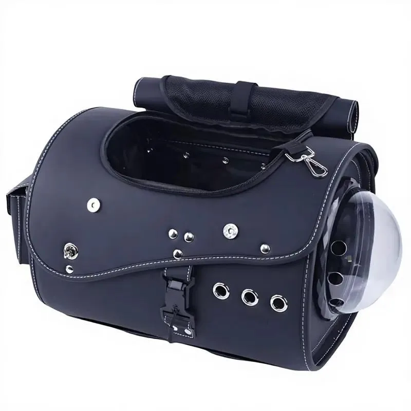 Universal Motorcycle Electric Scooter Rear Rack Pet Bag Portable Polyurethane Trunk Carrier for Cats