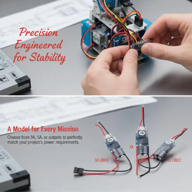 5V 3A 5A 7A External UBEC Voltage Regulator Anti-interference Support Receiver Power Supply For RC Airplane Aircraft