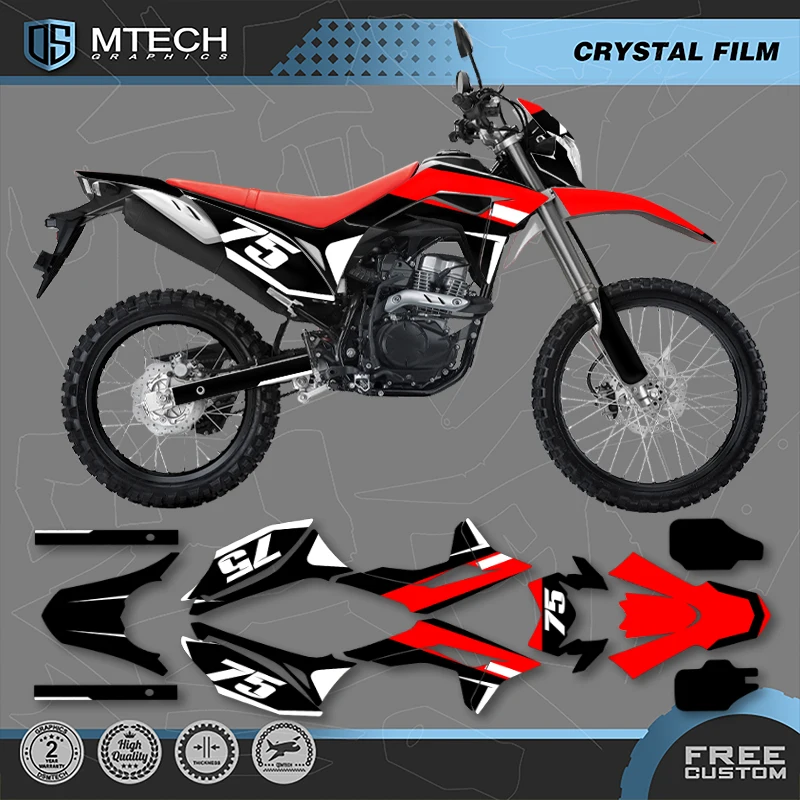 DSMTECH for HONDA CRF150L 2021 2020 2019 2018 150L CRF 150cc Motorcycle Graphics Background Decals Stickers Kits 003