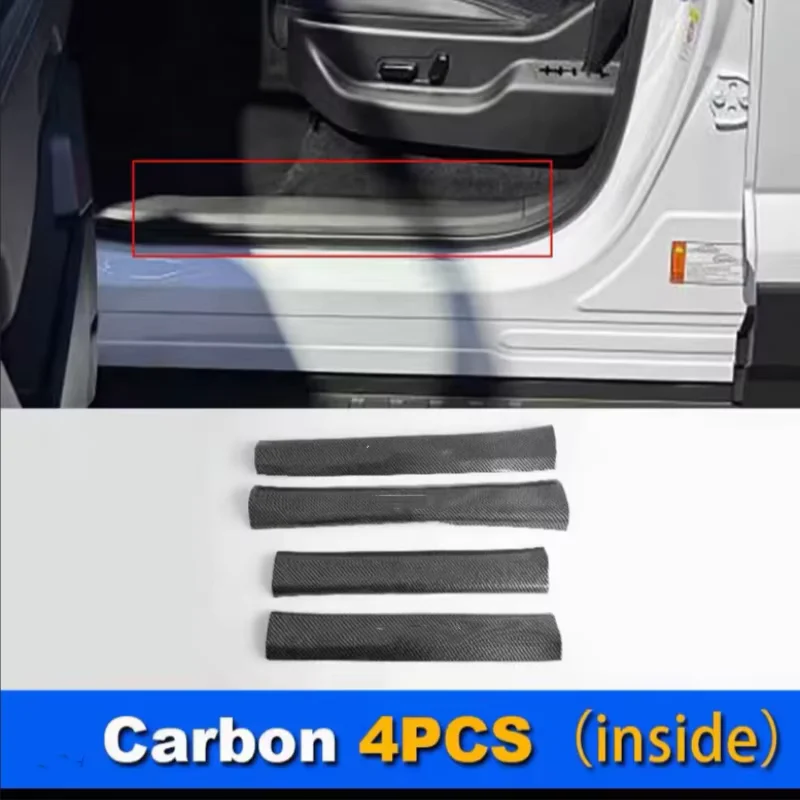 Applicable to the protection of the ABS carbon fiber welcome step threshold strip For BYD Shark 6 2024-2025