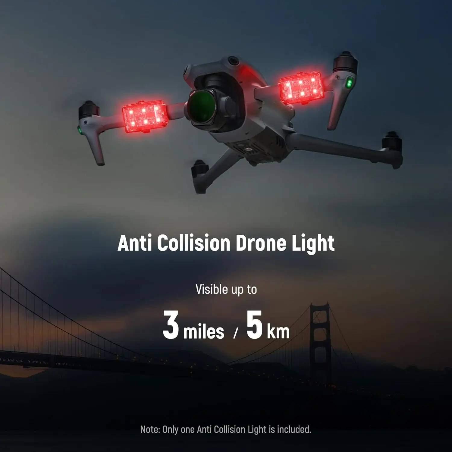 NEEWER Drone Strobe Light, FAA Anti collisione Night Flight per DJI Mini 4 Pro Mini 3 2 SE Mavic Air 3 2 Firehouse Arc V