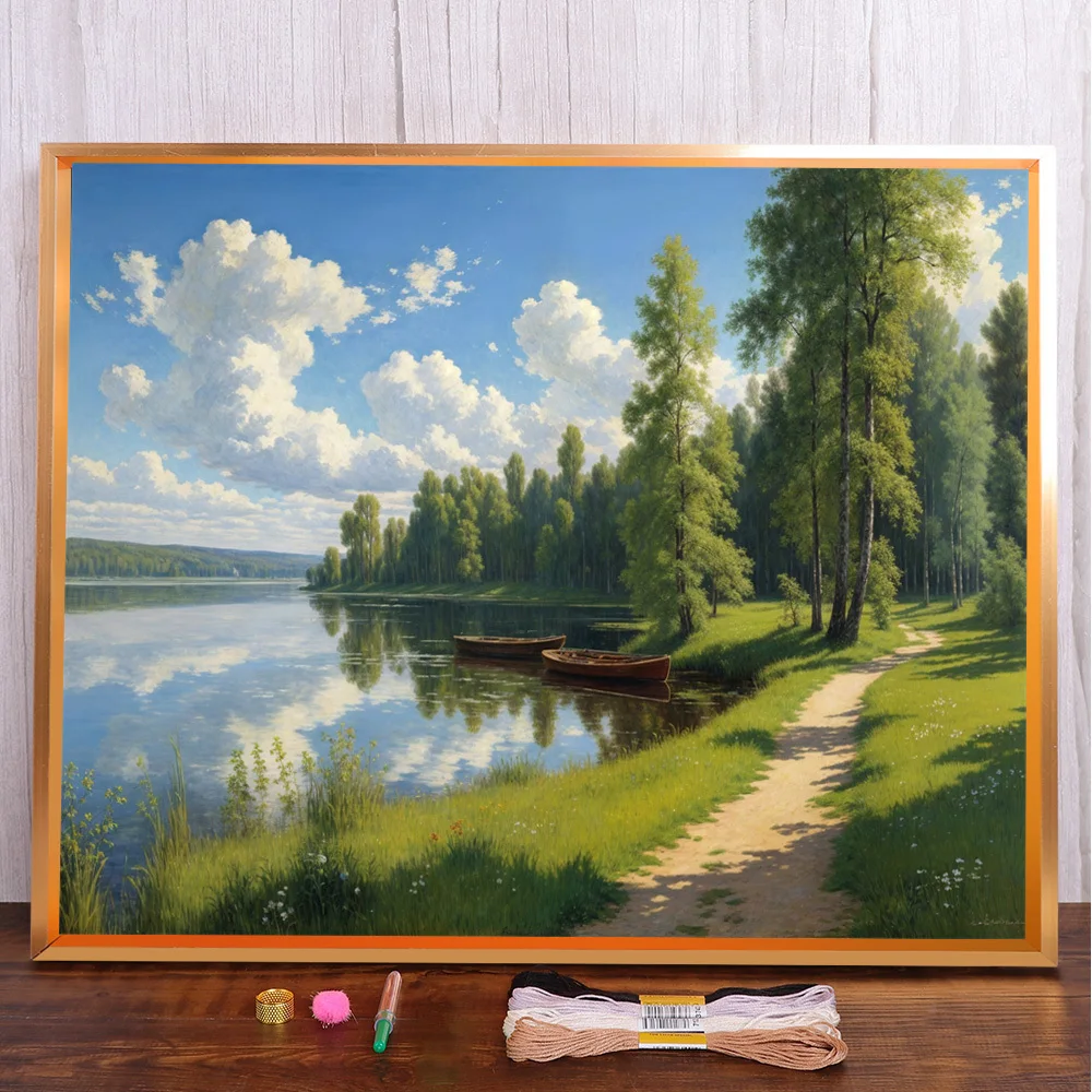 

Landscape Forest Pre-Printed 11CT Cross-Stitch Embroidery Full Kit DMC Threads Sewing Craft Knitting Hobby Jewelry Sales Gift