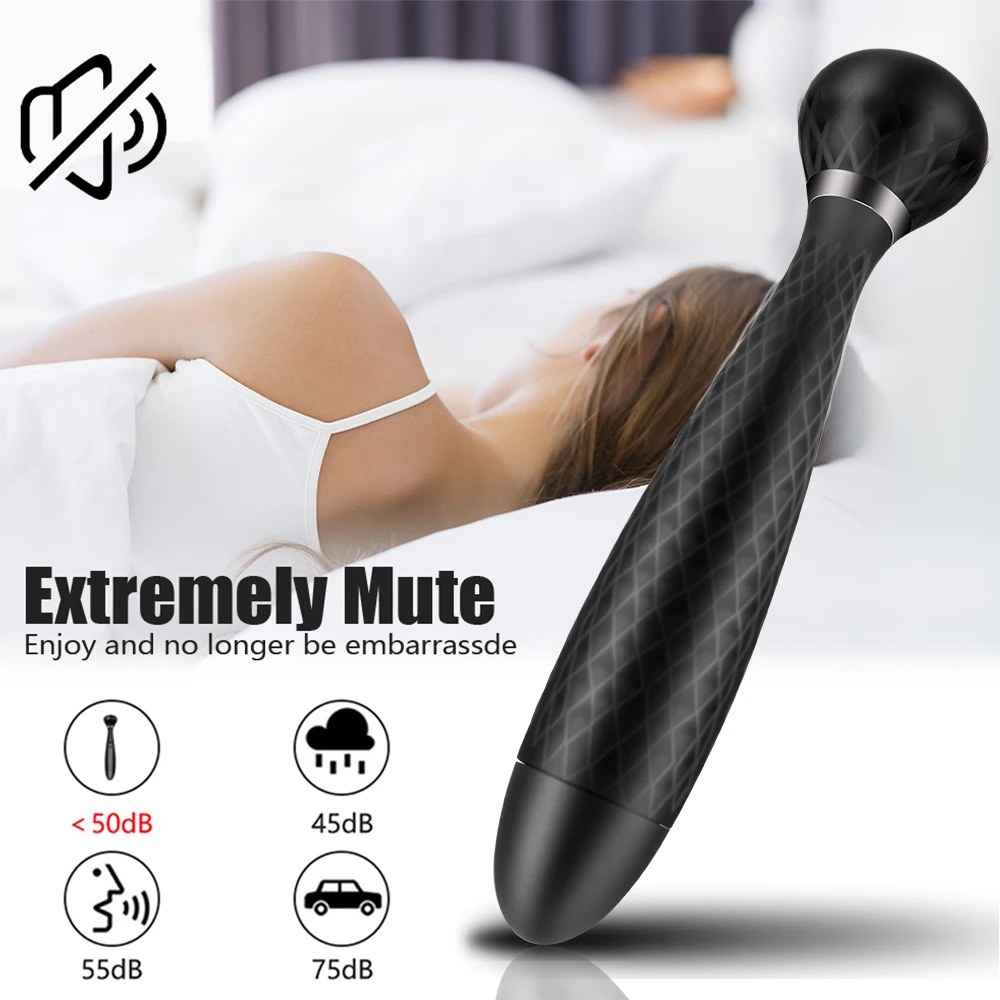 2 in 1 Clitoris Stimulator Big AV Stick Sex Toys for Women Dual Head 10+10 Modes Magic Wand Vibrator G-spot Massager Adults Toys